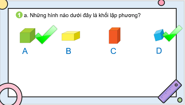 Giáo án điện tử Toán lớp 1 Bài 40: Ôn tập hình học và đo lường | PPT Toán lớp 1 Kết nối tri thức