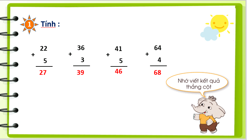 Giáo án điện tử Toán lớp 1 Phép cộng dạng 25 + 4, 25 + 40 | PPT Toán lớp 1 Cánh diều