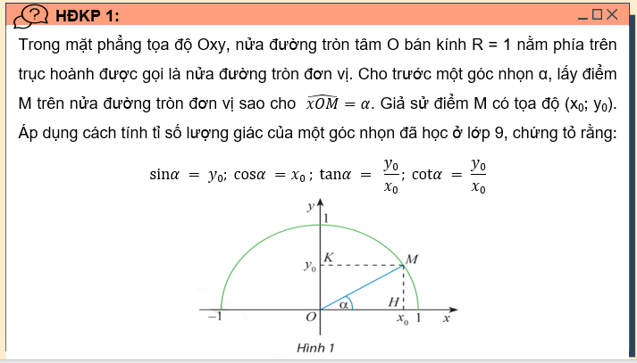 Giáo án điện tử Toán 10 Chân trời Bài 1: Giá trị lượng giác của một góc từ 0 độ đến 180 độ | PPT Toán 10 Chân trời sáng tạo