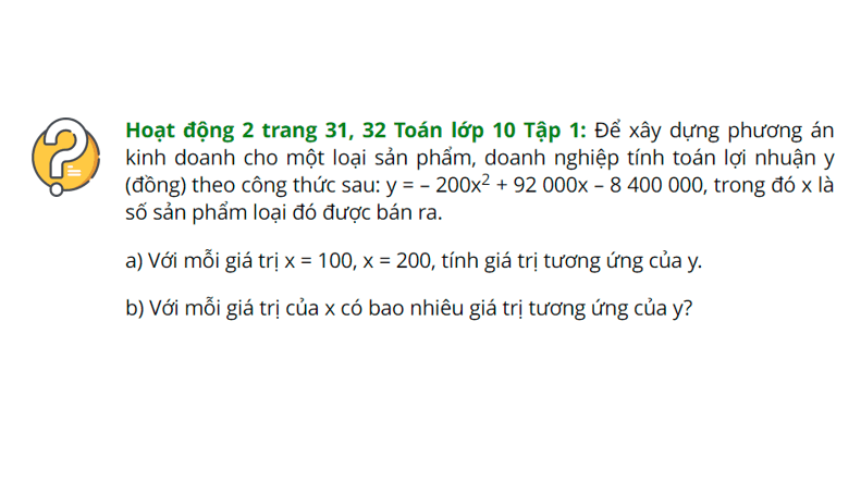 Giáo án điện tử Toán 10 Bài 1: Hàm số và đồ thị | PPT Toán 10 Cánh diều