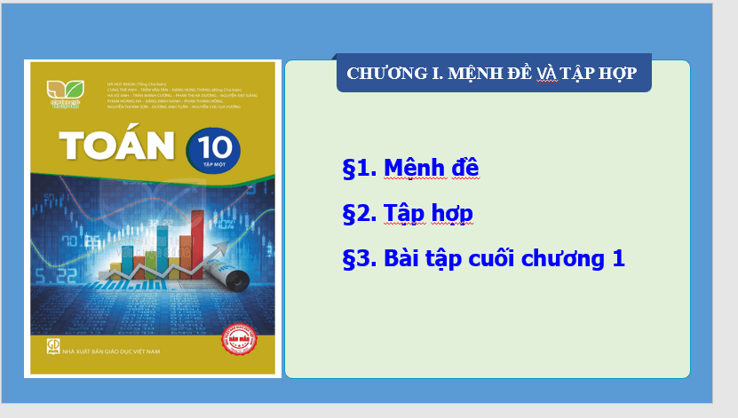 Giáo án điện tử Toán 10 Bài 1: Mệnh đề | PPT Toán 10 Kết nối tri thức