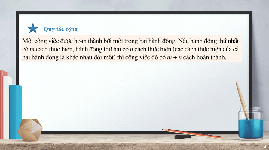 Giáo án điện tử Toán 10 Bài 1: Quy tắc cộng. Quy tắc nhân. Sơ đồ hình cây | Bài giảng PPT Toán 10