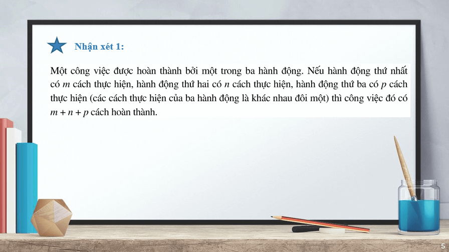 Giáo án điện tử Toán 10 Bài 1: Quy tắc cộng. Quy tắc nhân. Sơ đồ hình cây | PPT Toán 10 Cánh diều