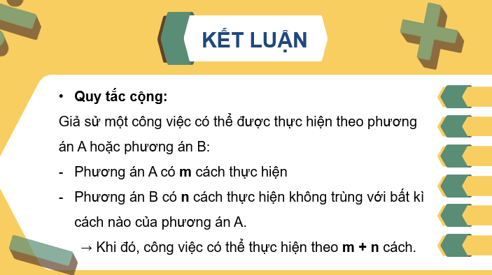 Giáo án điện tử Toán 10 Chân trời Bài 1: Quy tắc cộng và quy tắc nhân | PPT Toán 10 Chân trời sáng tạo