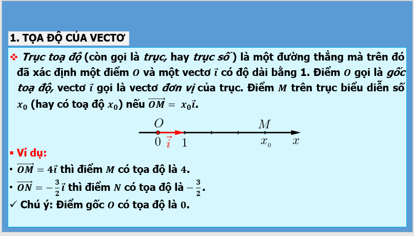 Giáo án điện tử Toán 10 Bài 10: Vectơ trong mặt phẳng tọa độ | PPT Toán 10 Kết nối tri thức