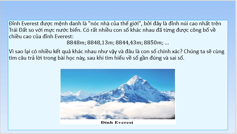 Giáo án điện tử Toán 10 Bài 12: Số gần đúng và sai số | PPT Toán 10 Kết nối tri thức