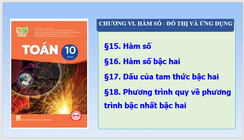 Giáo án điện tử Toán 10 Bài 15: Hàm số | Bài giảng PPT Toán 10