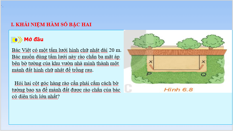 Giáo án điện tử Toán 10 Bài 16: Hàm số bậc hai | Bài giảng PPT Toán 10