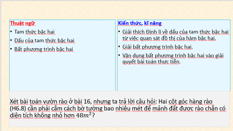 Giáo án điện tử Toán 10 Bài 17: Dấu của tam thức bậc hai | PPT Toán 10 Kết nối tri thức