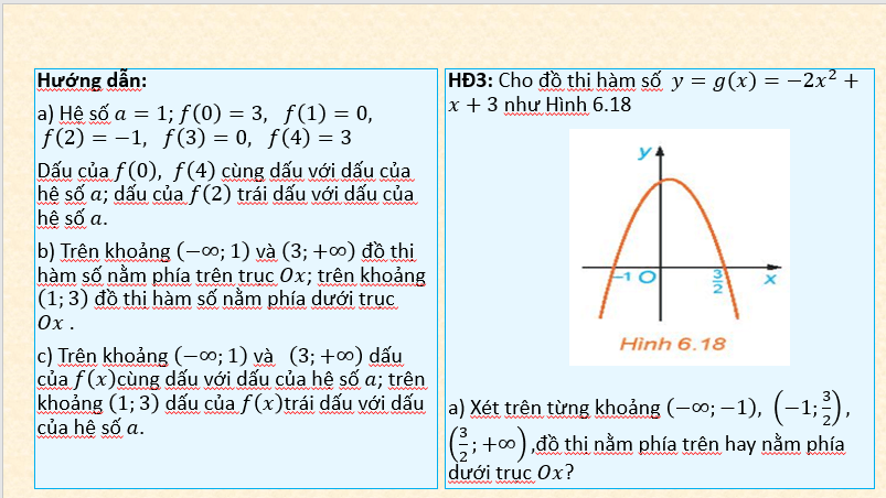 Giáo án điện tử Toán 10 Bài 17: Dấu của tam thức bậc hai | PPT Toán 10 Kết nối tri thức