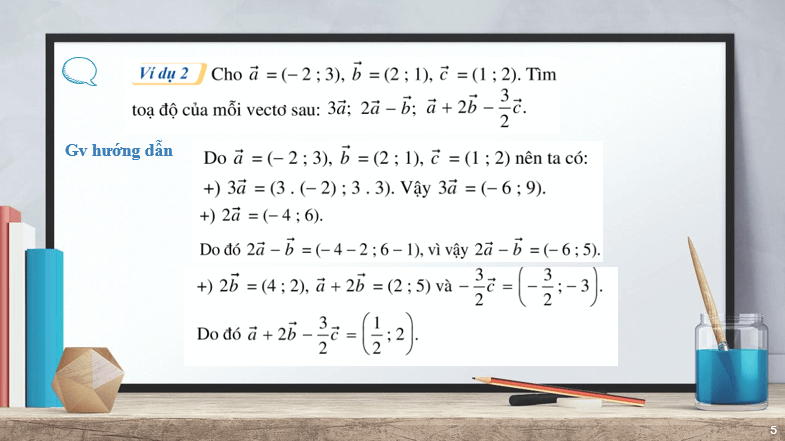 Giáo án điện tử Toán 10 Bài 2: Biểu thức tọa độ của các phép toán vectơ | PPT Toán 10 Cánh diều