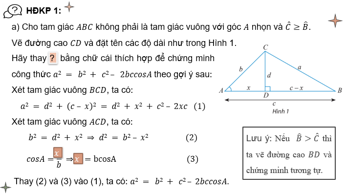 Giáo án điện tử Toán 10 Chân trời Bài 2: Định lí côsin và định lí sin | PPT Toán 10 Chân trời sáng tạo