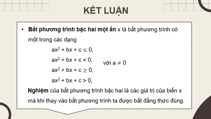 Giáo án điện tử Toán 10 Chân trời Bài 2: Giải bất phương trình bậc hai một ẩn | PPT Toán 10 Chân trời sáng tạo