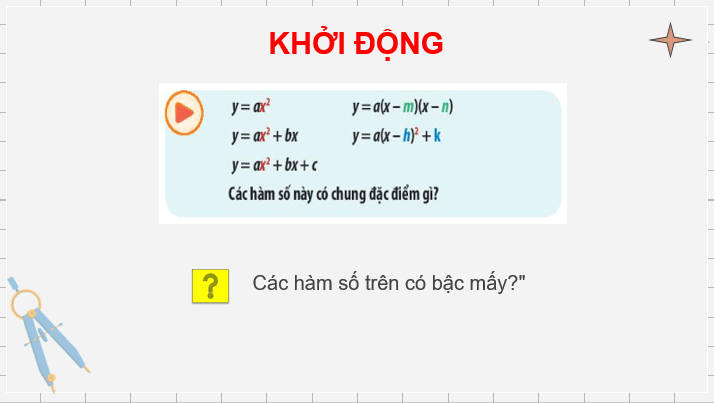 Giáo án điện tử Toán 10 Chân trời Bài 2: Hàm số bậc hai | PPT Toán 10 Chân trời sáng tạo