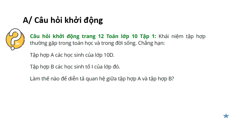 Giáo án điện tử Toán 10 Bài 2: Tập hợp. Các phép toán trên tập hợp | PPT Toán 10 Cánh diều