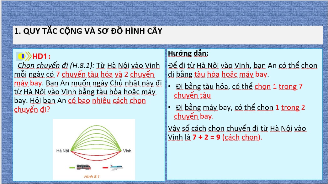 Giáo án điện tử Toán 10 Bài 23: Quy tắc đếm | PPT Toán 10 Kết nối tri thức