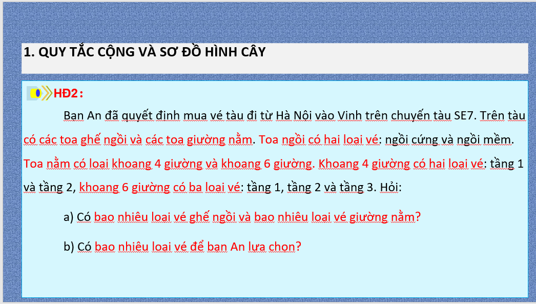 Giáo án điện tử Toán 10 Bài 23: Quy tắc đếm | PPT Toán 10 Kết nối tri thức