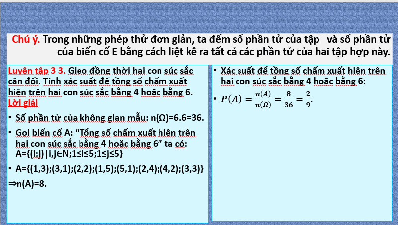 Giáo án điện tử Toán 10 Bài 26: Biến cố và định nghĩa cổ điển của xác suất | PPT Toán 10 Kết nối tri thức