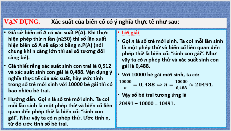 Giáo án điện tử Toán 10 Bài 26: Biến cố và định nghĩa cổ điển của xác suất | PPT Toán 10 Kết nối tri thức