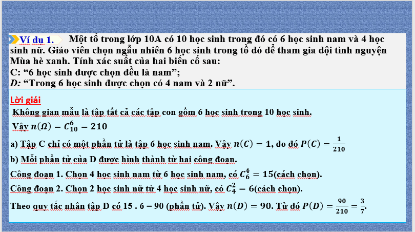 Giáo án điện tử Toán 10 Bài 27: Thực hành tính xác suất theo định nghĩa cổ điển | PPT Toán 10 Kết nối tri thức