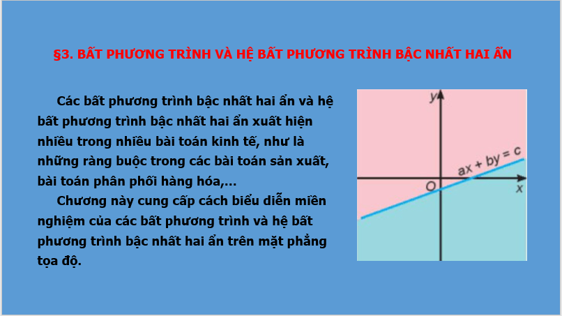 Giáo án điện tử Toán 10 Bài 3: Bất phương trình bậc nhất hai ẩn | PPT Toán 10 Kết nối tri thức