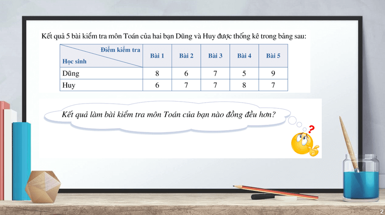 Giáo án điện tử Toán 10 Bài 3: Các số liệu đặc trưng đo mức độ phân tán cho mẫu số liệu không ghép nhóm | PPT Toán 10 Cánh diều