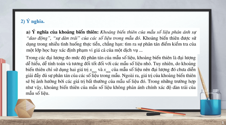 Giáo án điện tử Toán 10 Bài 3: Các số liệu đặc trưng đo mức độ phân tán cho mẫu số liệu không ghép nhóm | PPT Toán 10 Cánh diều