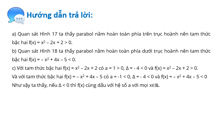 Giáo án điện tử Toán 10 Bài 3: Dấu của tam thức bậc hai | PPT Toán 10 Cánh diều