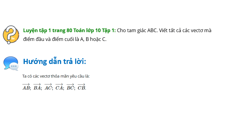 Giáo án điện tử Toán 10 Bài 3: Khái niệm vectơ | PPT Toán 10 Cánh diều