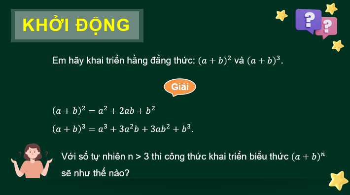 Giáo án điện tử Toán 10 Chân trời Bài 3: Nhị thức Newton | PPT Toán 10 Chân trời sáng tạo