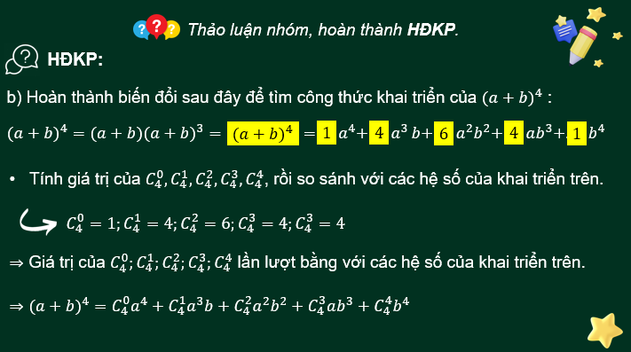 Giáo án điện tử Toán 10 Chân trời Bài 3: Nhị thức Newton | PPT Toán 10 Chân trời sáng tạo