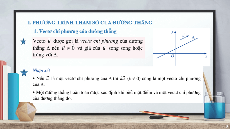 Giáo án điện tử Toán 10 Bài 3: Phương trình đường thẳng | PPT Toán 10 Cánh diều