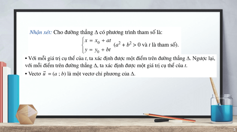 Giáo án điện tử Toán 10 Bài 3: Phương trình đường thẳng | PPT Toán 10 Cánh diều