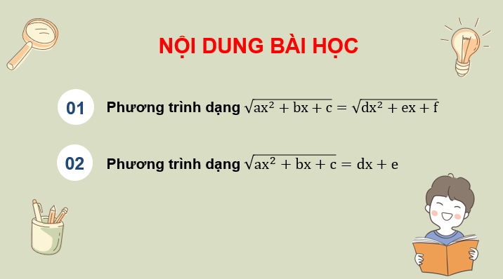 Giáo án điện tử Toán 10 Chân trời Bài 3: Phương trình quy về phương trình bậc hai | PPT Toán 10 Chân trời sáng tạo