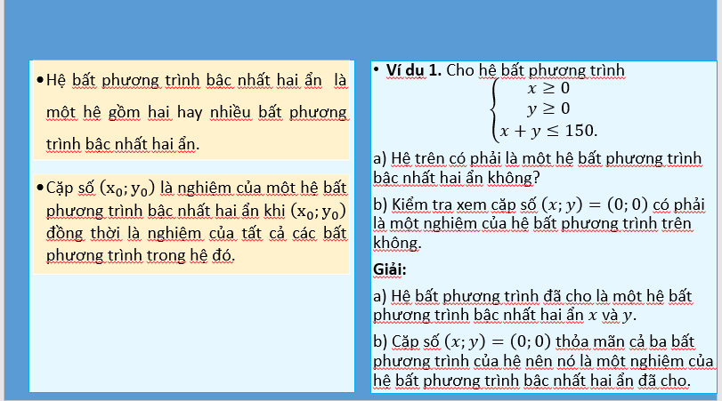 Giáo án điện tử Toán 10 Bài 4: Hệ bất phương trình bậc nhất hai ẩn | PPT Toán 10 Kết nối tri thức