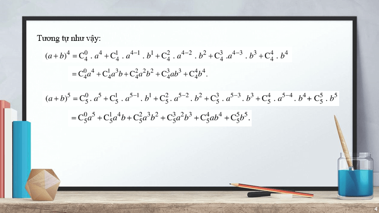 Giáo án điện tử Toán 10 Bài 4: Nhị thức Newton | PPT Toán 10 Cánh diều