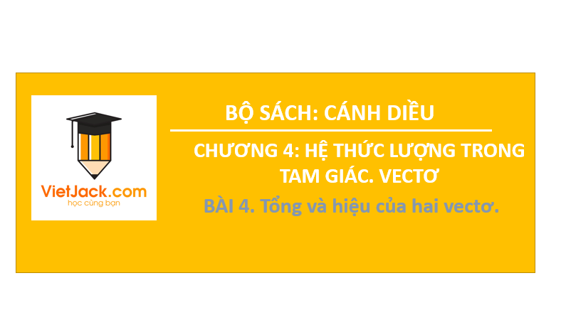 Giáo án điện tử Toán 10 Bài 4: Tổng và hiệu của hai vectơ | PPT Toán 10 Cánh diều