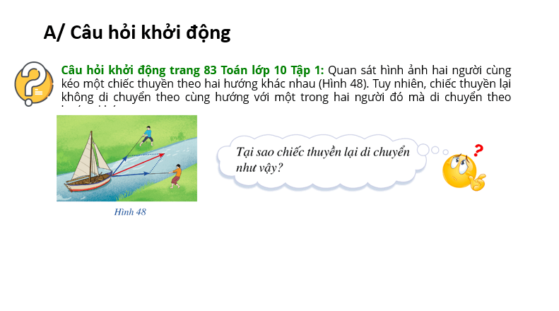 Giáo án điện tử Toán 10 Bài 4: Tổng và hiệu của hai vectơ | PPT Toán 10 Cánh diều