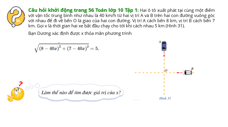 Giáo án điện tử Toán 10 Bài 5: Hai dạng phương trình quy về phương trình bậc hai | PPT Toán 10 Cánh diều