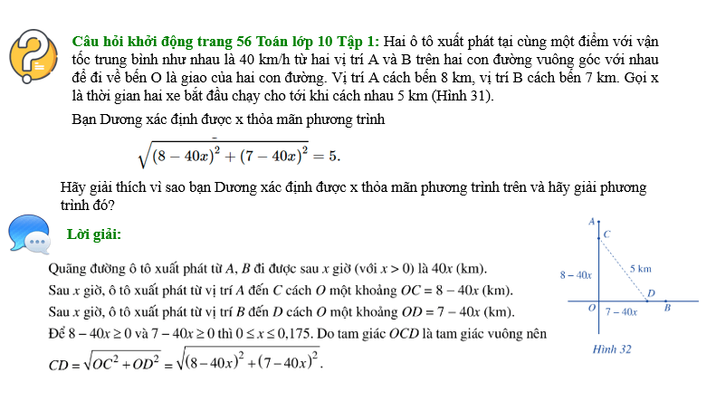 Giáo án điện tử Toán 10 Bài 5: Hai dạng phương trình quy về phương trình bậc hai | PPT Toán 10 Cánh diều