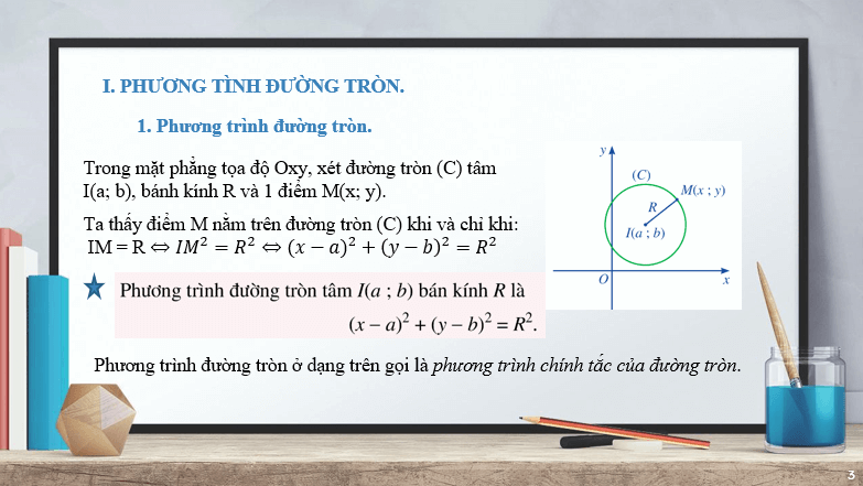 Giáo án điện tử Toán 10 Bài 5: Phương trình đường tròn | PPT Toán 10 Cánh diều