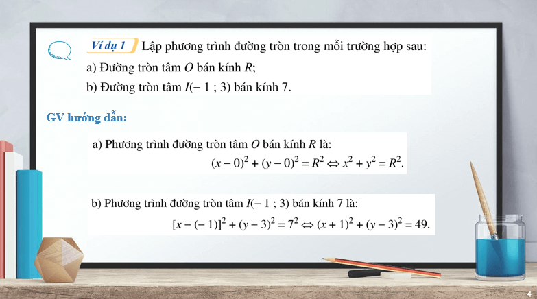 Giáo án điện tử Toán 10 Bài 5: Phương trình đường tròn | PPT Toán 10 Cánh diều