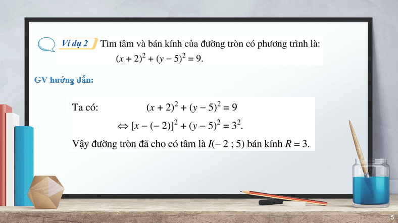 Giáo án điện tử Toán 10 Bài 5: Phương trình đường tròn | PPT Toán 10 Cánh diều