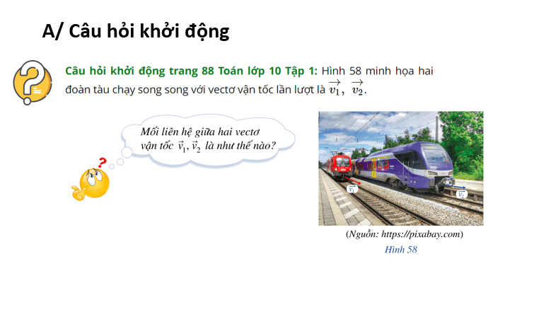 Giáo án điện tử Toán 10 Bài 5: Tích của một số với một vectơ | PPT Toán 10 Cánh diều