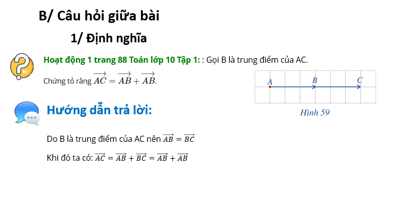 Giáo án điện tử Toán 10 Bài 5: Tích của một số với một vectơ | PPT Toán 10 Cánh diều