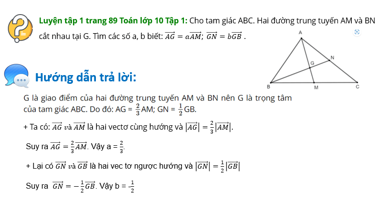 Giáo án điện tử Toán 10 Bài 5: Tích của một số với một vectơ | PPT Toán 10 Cánh diều