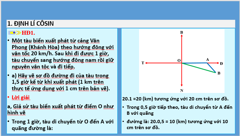 Giáo án điện tử Toán 10 Bài 6: Hệ thức lượng trong tam giác | PPT Toán 10 Kết nối tri thức