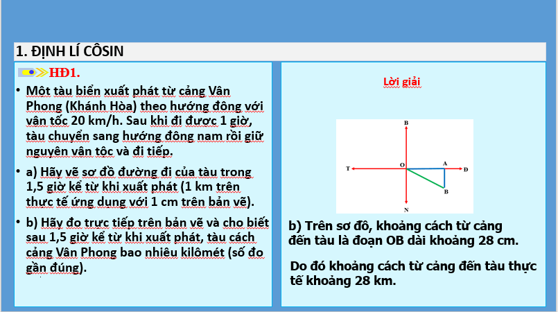 Giáo án điện tử Toán 10 Bài 6: Hệ thức lượng trong tam giác | PPT Toán 10 Kết nối tri thức