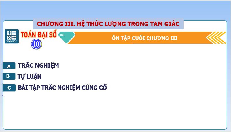 Giáo án điện tử Toán 10 Bài tập cuối chương 3 | PPT Toán 10 Kết nối tri thức