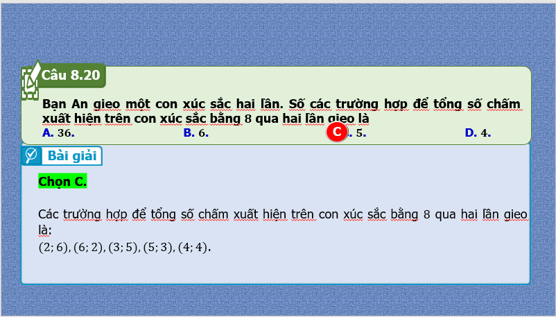 Giáo án điện tử Toán 10 Bài tập cuối chương 8 | PPT Toán 10 Kết nối tri thức